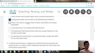 SRWE Review | Chapter 6 - EtherChannel Quizzes
