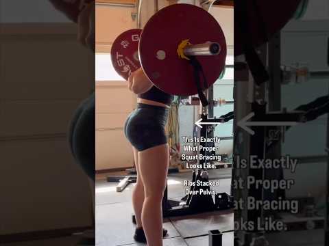 Video thumbnail: She Had PERFECT Squat Bracing Form!😄