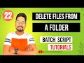 Batch script to delete files in a folder