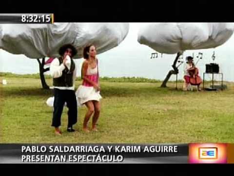 Pablo Saldarriaga y Karine Aguirre presentan montaje en parque (Amrica Espectculos 05-03-10)