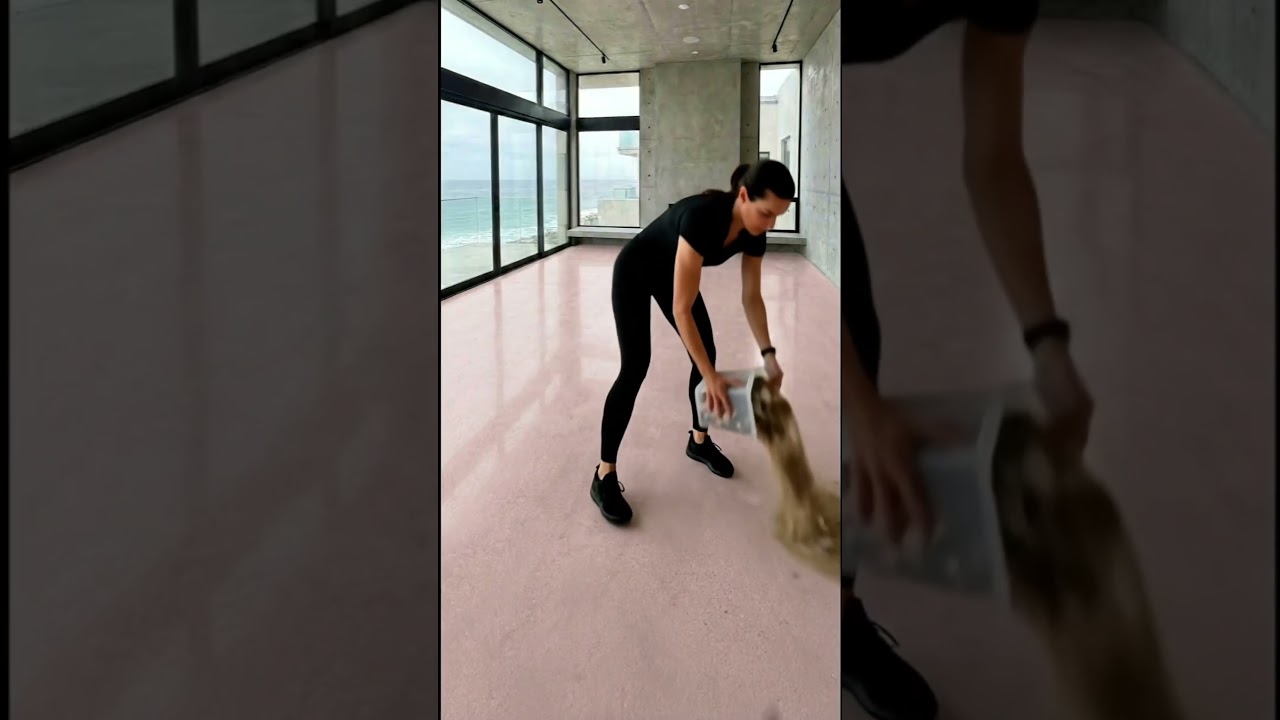 Concrete to Beach 🌊 Pink Epoxy Resin Floor 