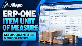 How to Set Up Item Units of Measure in ERP-ONE | Cases, Pallets & UPCs