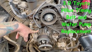 Toyota Hilux 3.0 timing belt and water pump replacement