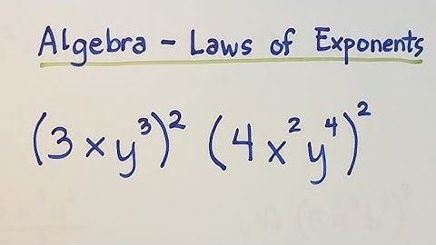 Simplifying Algebraic Expressions - Laws of Exponents @MathTeacherGon