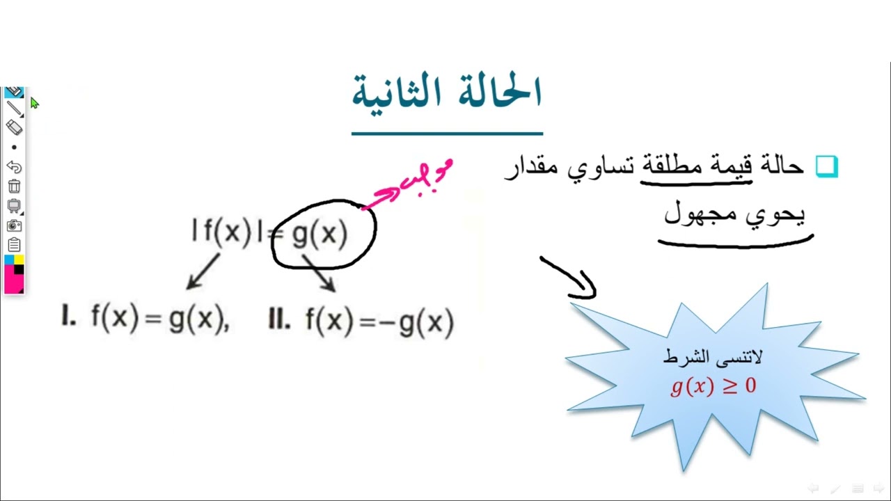 معادلات القيمة المطلقة