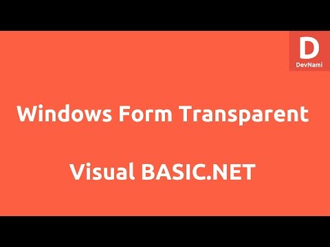 Windows Form Transparent Background in VB.Net