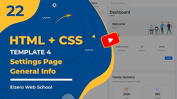 [Arabic] HTML & CSS Template Four 2022 #22 - Settings Page - General Info And Security