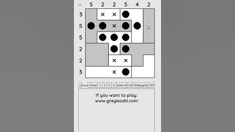 Grey is Odd - Today grids. Solution level 3 6X6 dated 04-07-2024