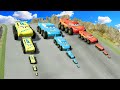 Big & Small BTR: Cruz Ramirez vs Lightning Mcqueen vs King Dinoco vs DOWN OF DEATH in BeamNG.Drive