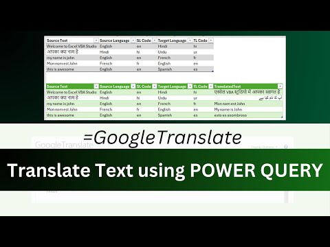 Google Translate Using Power Query | Excel Best Ever Function to Translate