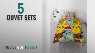 Top 10 Duvet Sets [2018]: Pokemon 'Catch' Single Duvet Set - Repeat Pattern Design