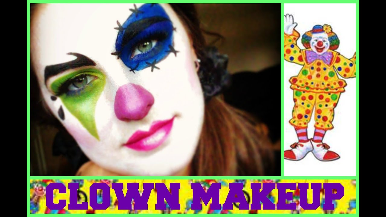 What are some classic clown makeup styles?