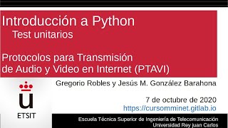 Introducción a Python. Test unitarios.