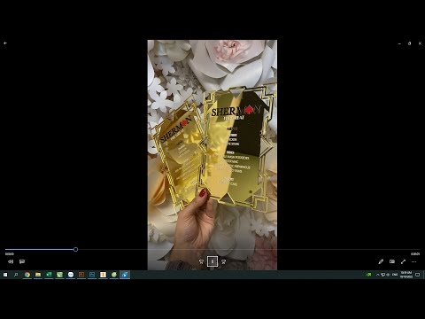 Video Roaring 20s Themed Gold Mirror Acrylic Menu - YouTube