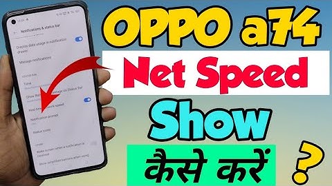 OPPO a74 Mein Net Speed Kaise Show Kare | How to Show Net Speed Setting in OPPO a74 | OPPO a74 net