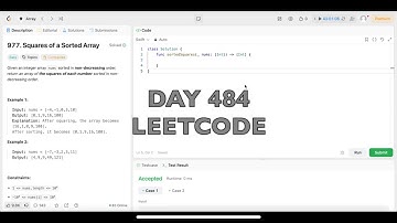 Day 484: LeetCode Problem 977. Squares of a Sorted Array - Swift