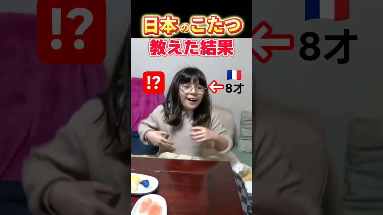 人生初のこたつでフランス帰国後娘がこうなった...ｗ #海外の反応