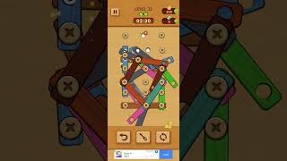 Woodle - Wood Screw Puzzle Level 33 Walkthrough Solution