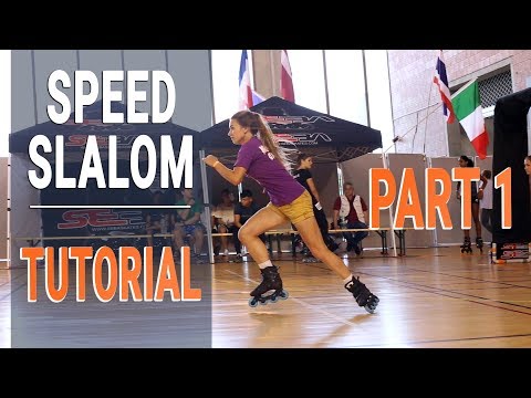 인라인 스케이트의 SPEED SLALOM 파트 1 - 레슨 13