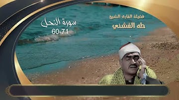 ما تيسر من سورة النحل الآيه 60 إلى الآيه 71 للشيخ طه الفشني