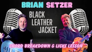BRIAN SETZER - Black Leather Jacket GUITAR LESSON #guitarlesson #briansetzer