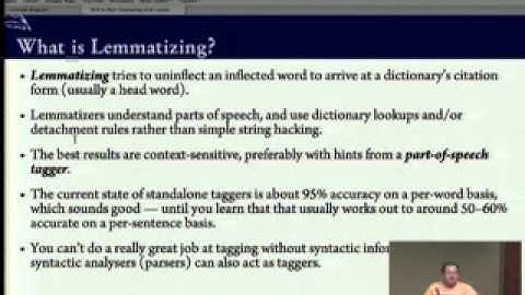 Tom Christiansen   Perl NLP: Stemming and Lemmatizing
