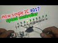 One IC one Transistor Speed controller LED CHASER