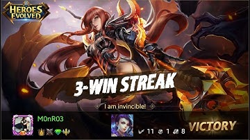 Heroes Evolved - Freya with high Damage | Easy MVP | Best Build | Bonfire Bird Skin