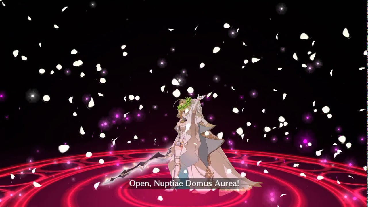 Fate/Grand Order - Nero Claudius (Bride) Noble Phantasm - Fax Caelestis -  YouTube