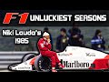 F1 unluckiest seasons  niki laudas farewell 1985 season mclarentag