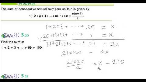 The sum of consecutive natural numbers