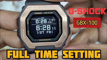 How To Setting Time Manually G-SHOCK GBX-100 Watch, Without Bluetooth Connected