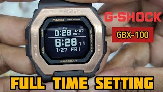 How To Setting Time Manually G-SHOCK GBX-100 Watch, Without Bluetooth Connected