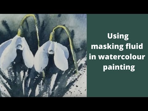 How to use masking fluid in watercolour paintings