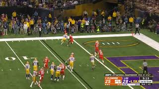 Burrow Sets Single Season Touchdown Record In Pass To Moss\/\/National Championship Highlights 2020