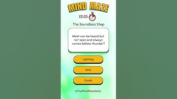 The Mind Maze Riddle - The Soundless Step #TheMindMazeDaily #riddle of the day #riddles