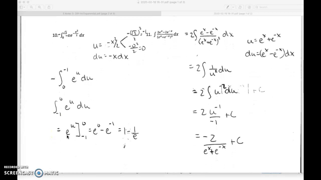 Integration Rules for Exponential Functions YouTube