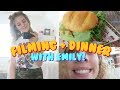 Filming + Dinner with Emily!!