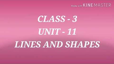 Class3 Unit11 Lines and Shapes (part-ii)