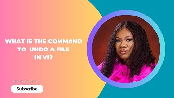 what is the Command  to undo a file in vi?