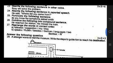 10th English first revision exam original question paper 2025