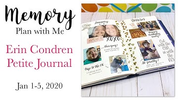 Memory Plan with Me | Erin Condren Petite Journal | Jan 1-5, 2020