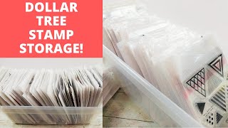 Dollar Tree Stamp Storage | Organize Your Clear Stamps