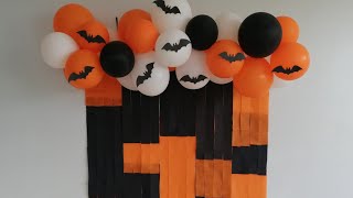 COMO HACER UNA DECORACIÓN PARA HALLOWEEN CON GLOBOS / BALLOON DECORATION FOR HALLOWEEN