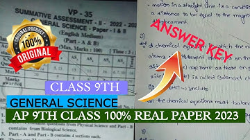 🥳FULL ANSWER KEY 9TH CLASS SA2 EXAM GENERAL SCIENCE  ll