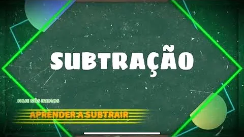 Qual o objetivo da subtração?