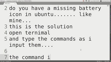 Missing Battery Icon Indicator  in Ubuntu
