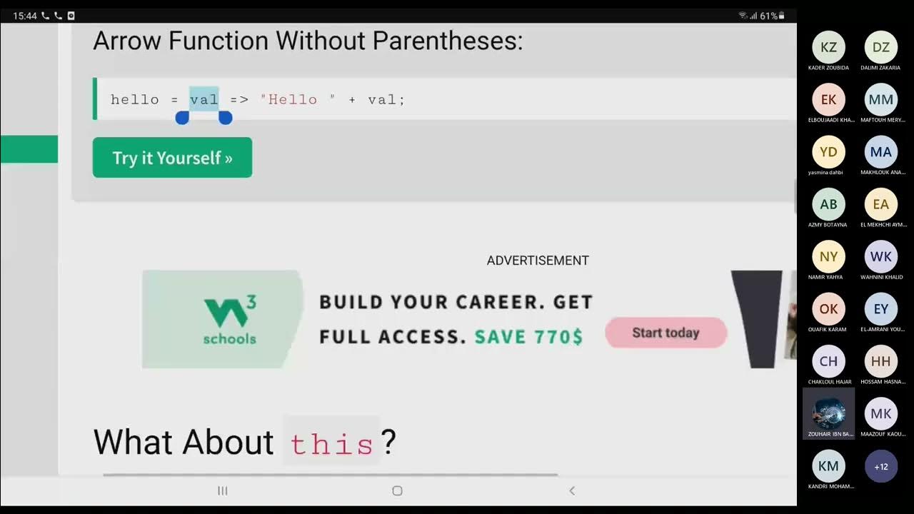 36. JavaScript: Les fonctions fléchées/ Expression Lambda - YouTube