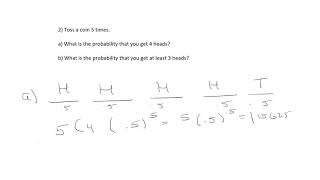 Probability: Toss a coin 5 times