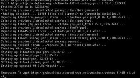 Webmin Install on Debian Etch